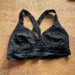 Black lace bralette